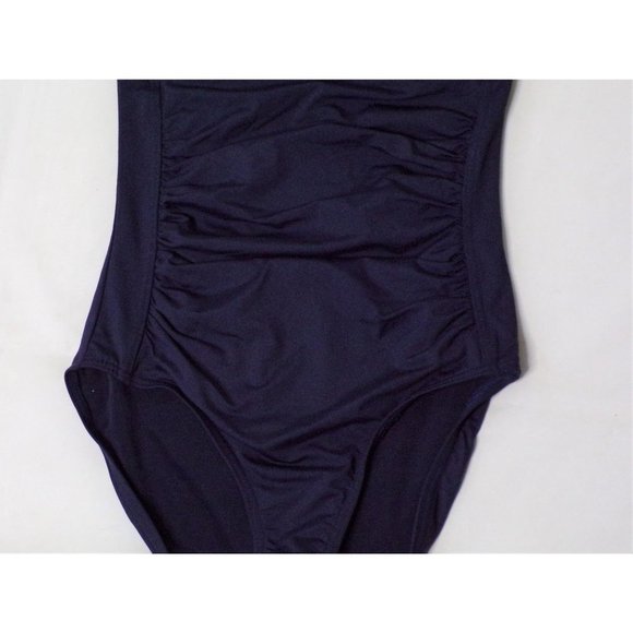 SEA LEVEL Twist Front One-Piece Swimsuit Navy Blue 4 - Picture 7 of 9